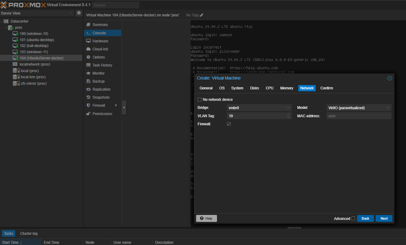 6 Placing it in the right segment of my network vlan10